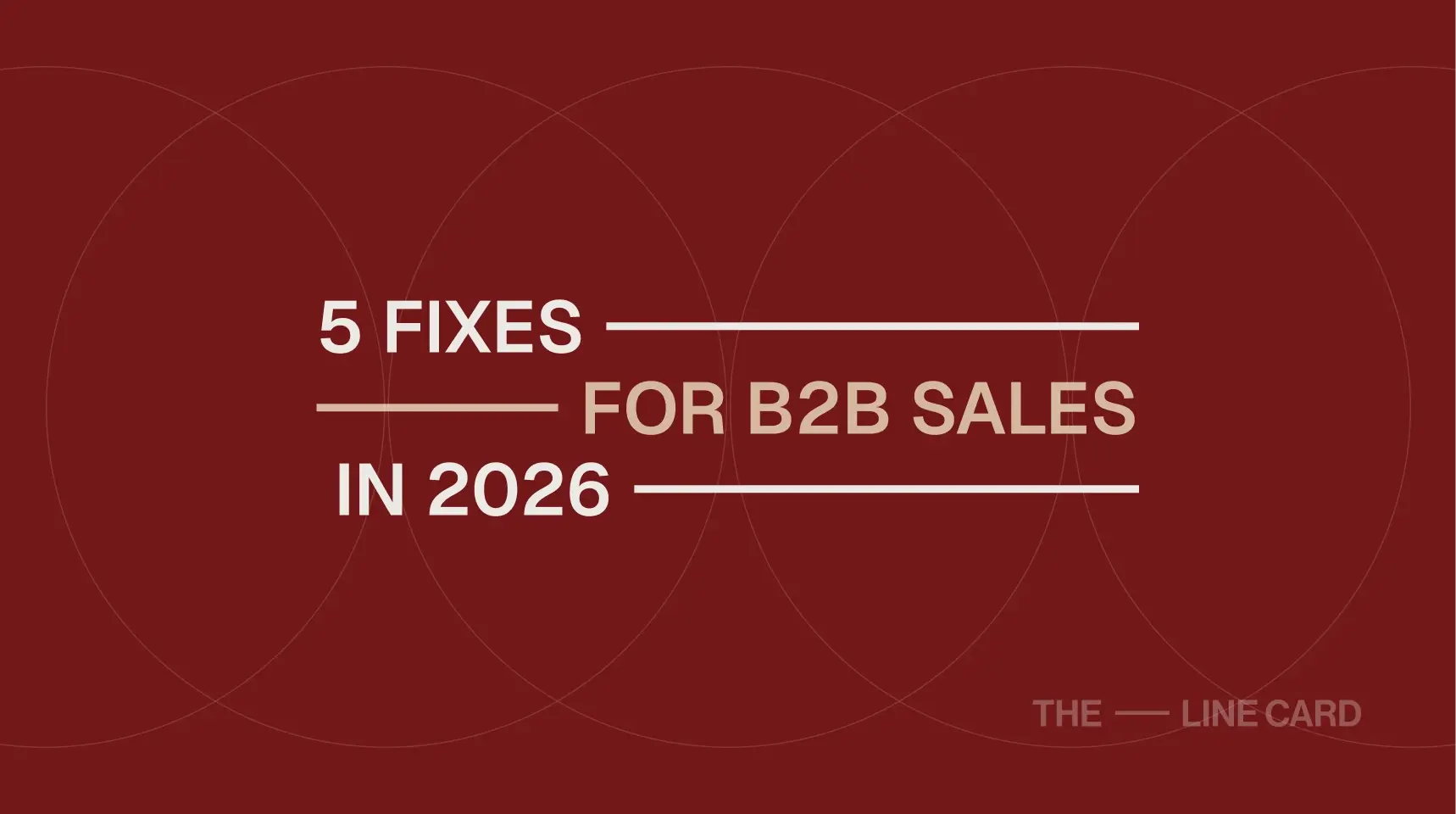 sales strategies to fix broken sales operations in 2026, featuring bold typography on a deep red background